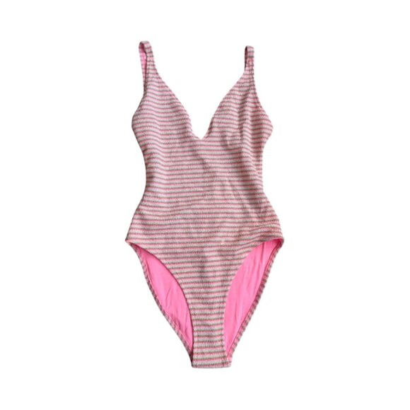 TOPSHOP Striped High Cut One Piece Swimsuit Bathing Suit Size US 6 NEW NWT - Picture 3 of 9